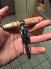 Curly Maple Wine stopper-screw